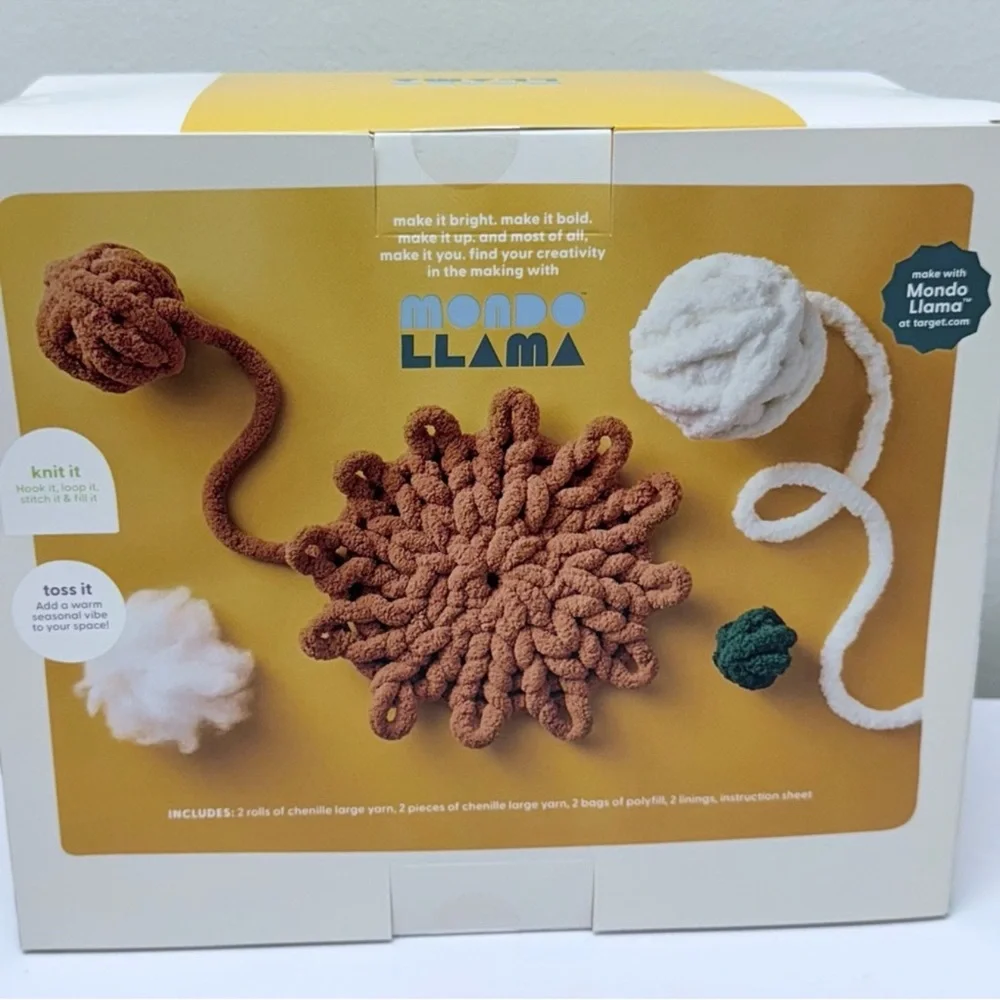 2ct Fall Craft Finger Knit Pumpkins Kit by Mondo Llama